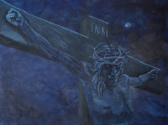 And Jesus Breathed His Last; Original Painting; Denise Gracias