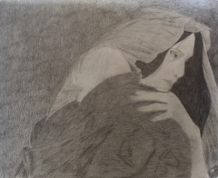 Woman of Sorrows; Original Sketch; Denise Gracias